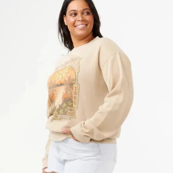 Rip Curl  WOMEN'S SLOW DOWN RELAXED CREW NWT - Picture 4 of 6